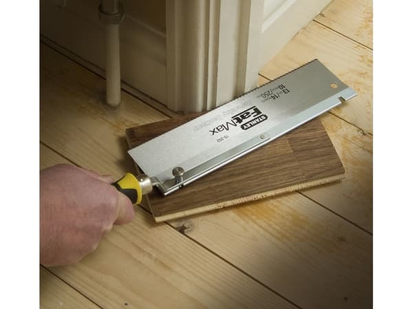Stanley 0-15-252, Ryggsåg, Trä, Svart, Gul, 25 cm, 55 mm