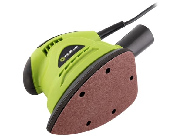 Fieldmann Electric Mouse Sander, Båndsliper, Velcro mappe, Sort, Grønn, 13000 RPM, AC, 130 W