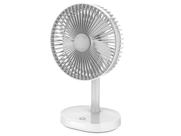 Platinet PRDF0326, Kotitaloustuuletin lavoilla, Harmaa, Valkoinen, Taulukko, Akku, Litiumioni (Li-Ion), 3000 mAh