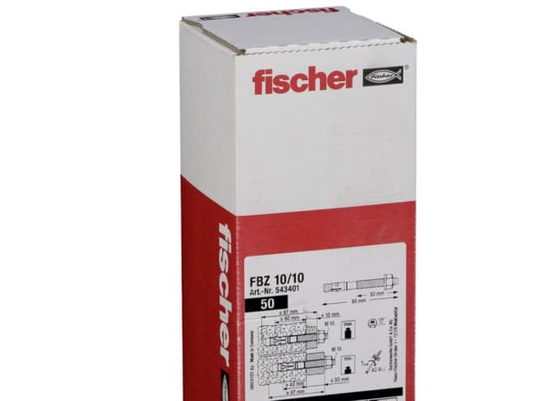 Fischer fischer bultankare FBZ 10/10 Rawlplug 543401 50 st