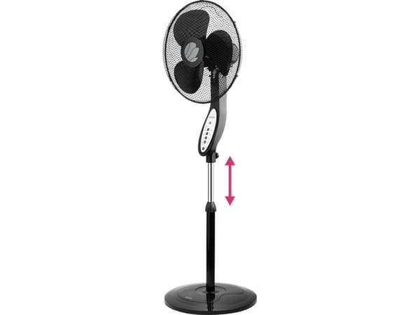 ECG FS 40 R, Husholdningsvifte, Sort, Gulv, Plast, 64,3 dB, 40 cm