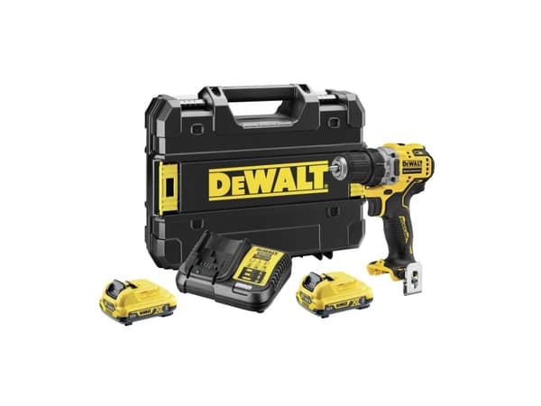 DeWALT DCD701D2-QW, Akkuruuvinväännin, Pistoolikahva, Musta, Keltainen, 1500 RPM, 425 RPM, 57,5 Nm