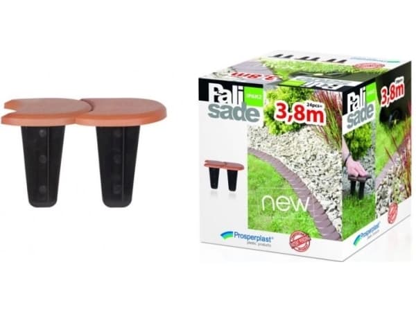 Prosperplast Hagepalisade flat terrakottastein 12cm x 3,8m (IPAK2-R624)