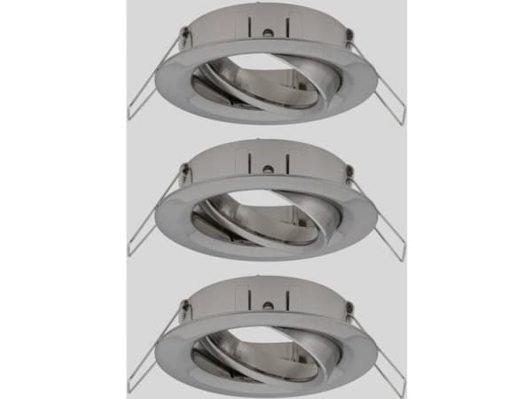 Paulmann 924.85, Kiinnityskiinnike, Harjattu teräs, Alumiini, Paulmann, 8,4 cm, 3 kpl
