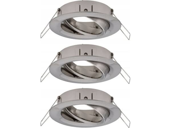 Paulmann 924.85, Kiinnityskiinnike, Harjattu teräs, Alumiini, Paulmann, 8,4 cm, 3 kpl