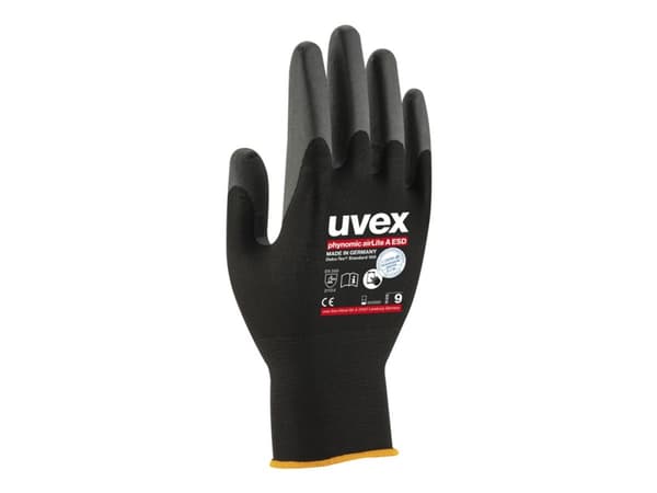 uvex phynomic airLite A - Sikkerhetshanske - størrelse: 11 - polyamid, elastan, carbon - svart