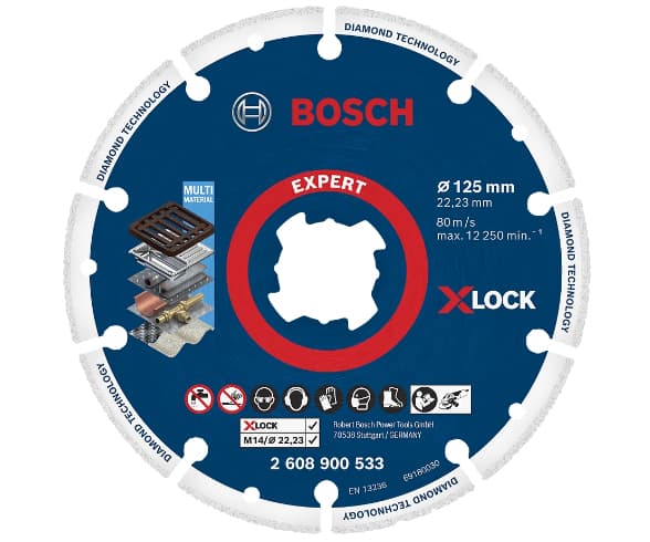Bosch Expert X-LOCK - Diamant-Schneidscheibe - für Metall - 125 mm - X-LOCK (2608900533)