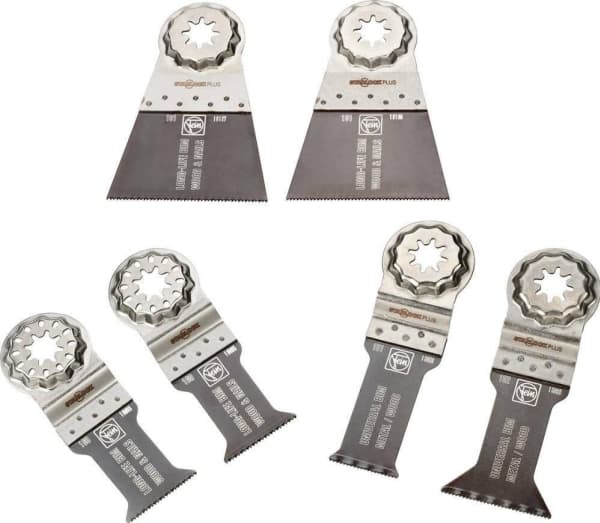 Fein BEST OF E-CUT - Plunge cut saw blade set - för trä, metall - 6 delar - Starlock Plus - för MultiMaster Max AS AMM 700; MultiMaster Max Top AS AM