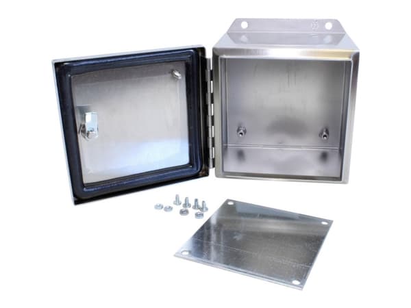 Hammond Electronics Hammond Electronics väggmonterat hölje 152 x 152 x 102 rostfritt stål Rostfritt stål Rostfritt stål 1 st