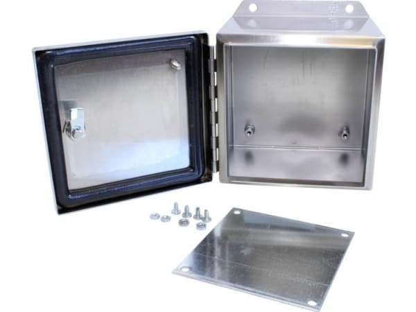 Hammond Electronics Hammond Electronics väggmonterat hölje 152 x 152 x 102 rostfritt stål Rostfritt stål Rostfritt stål 1 st