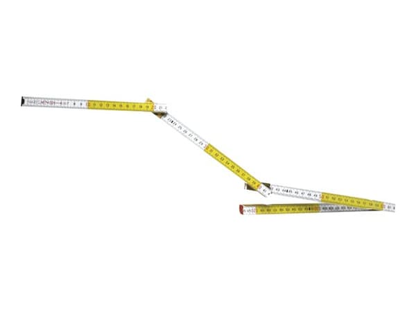 Stanley - Foldelinjal - 2 m - bladbredde: 17 mm - tre - hvit, gul
