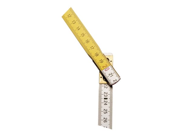 Stanley - Foldelinjal - 2 m - bladbredde: 17 mm - tre - hvit, gul