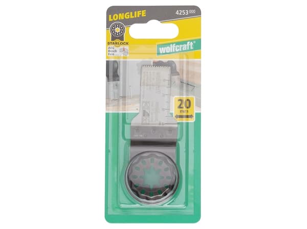 wolfcraft GmbH 4253000, Gipsskivor, Plast, Trä, Trä med spik, Bimetall, 2 cm, 1,4 mm, 4 cm, 1 styck