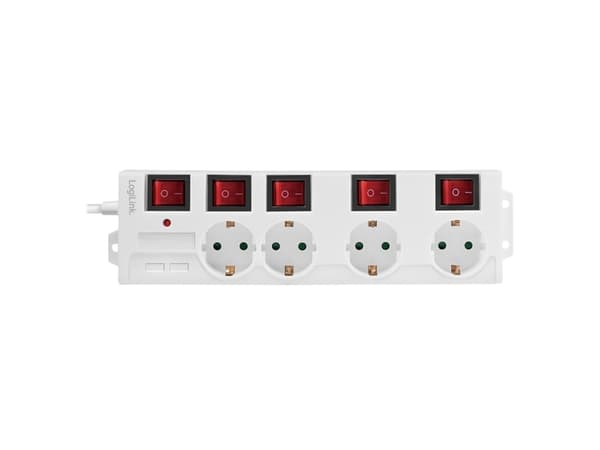 LogiLink LPS252, 1,5 m, 4 AC-utgångar, inomhus, Typ F, Type F (CEE 7/4), IP20