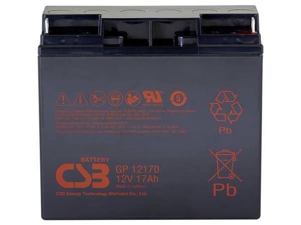 CSB Battery GP 12170 Standby USV Blybatteri 12 V 17 Ah Blyfleece (B x H x T) 181 x 167 x 76 mm M5 skruetilslutning Vedligeholdelsesfri, Lav selvaflad