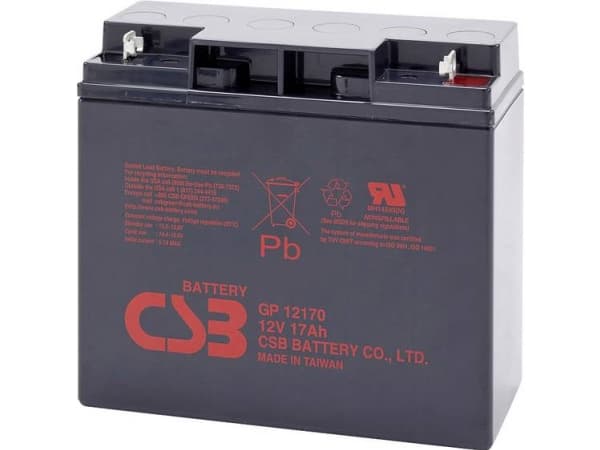 CSB Battery GP 12170 Standby USV Blybatteri 12 V 17 Ah Blyfleece (B x H x T) 181 x 167 x 76 mm M5 skruetilslutning Vedligeholdelsesfri, Lav selvaflad