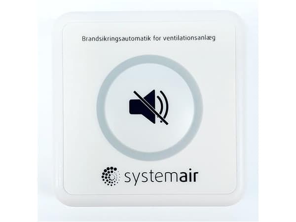 SYSTEMAIR Fejlpanel BR-A5 FP med akustisk og visuel alarm til brandsikringsautomatik A5 iht. DS428:2019.