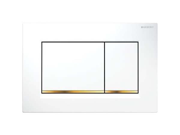 Geberit Sigma 30 betjeningsplade i hvid/guld