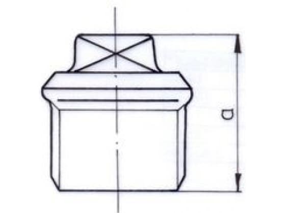 Odlewnia Zawiercie kork med 4" kant, galvanisert nr. 46 (5907791613196)