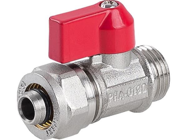 Perfexim mini 1/2" kulventil röd (01-019-0000-001)