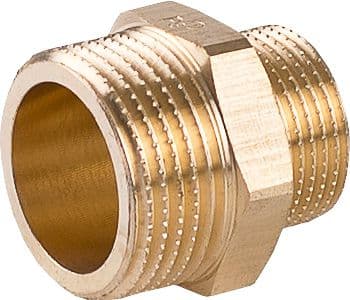 Perfexim messing reduksjonsnippel GZ 1 x 1/2" (07-007-2515-000)