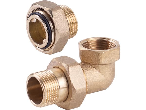 Perfexim vinkelkoppling i mässing med 1/2" o-ring (07-148-0150-000)