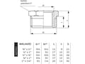 Miniatyrbilde 2 av 2: Perfexim Brass reduction female thread - external thread 5/4 x 1 "(07-210-2532-000)