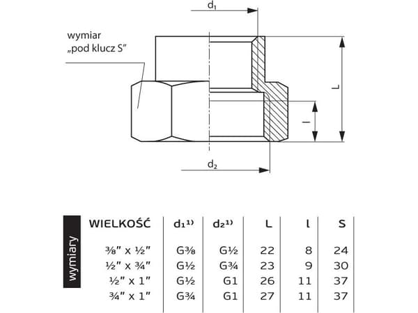 Perfexim reduktionskoppling i mässing GW 1/2 x 3/8" (07-212-1510-000)