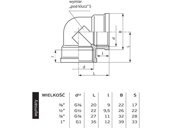 Perfexim 3/4" GW mässingsböj (07-213-0200-000)