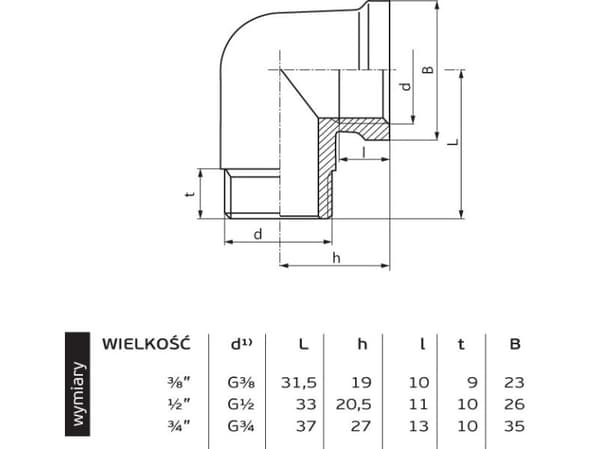 Perfexim Mässing armbåge krom GW - GZ 1/2" (07-451-0150-000)