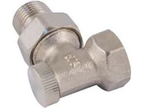 Schlosser 1/2" x 15mm vinkel radiator returventil för lödning (601300012)
