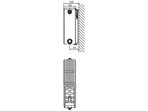 Stelrad Novello-patteri 6x1/2" Tyyppi 22 H400 x L400