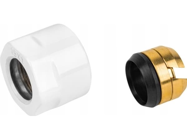 Varioterm Compression fitting 15/1 x M22/1.5 white bl. (for INTEGRA, VISION valves)