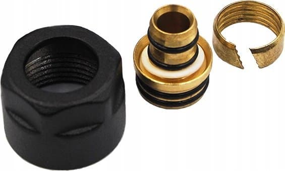 Varioterm Connector/Clamp adapter GW3/4" x 16x2 pex black p.
