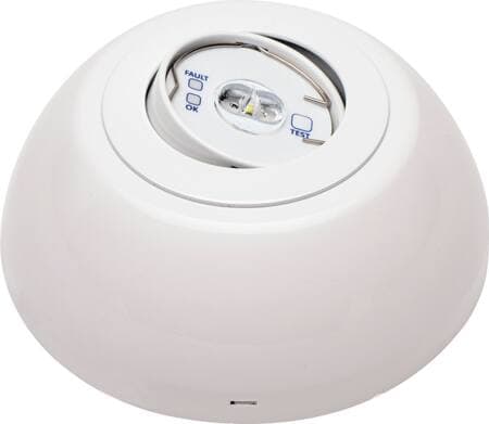 Way out Led panik lampe for korridor, IP20, 22M For indbygget eller på bygget montage, selvtest, 3h batteri backup