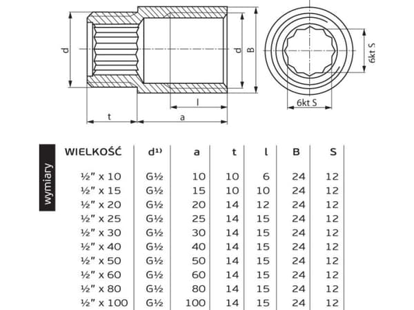 Perfexim Mässingsförlängning krom 1/2" x 50mm (07-521-1550-000)