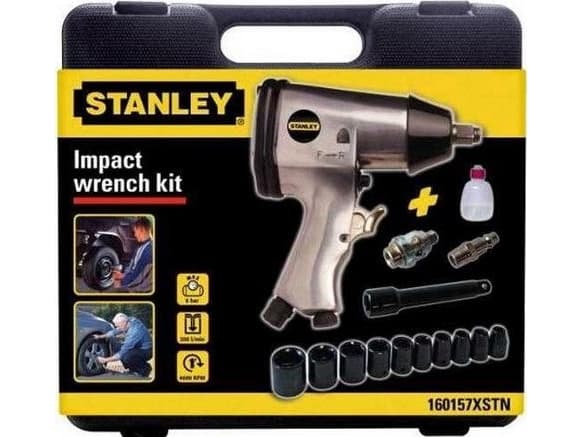 Stanley 160157XSTN, Iskuväännin, Musta, Hopea, 1/2", 4600 RPM, 200 l/min, 6 bar