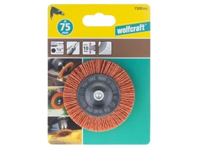 wolfcraft GmbH 4006885150003, Slipborste, Trä, 4500 RPM, Brun, Rund, 7,5 cm