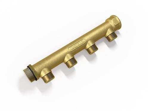 WAVIN 3/4" Fordelerrør m/kontram.4 afg. 1/2"