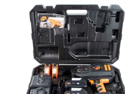 Tjep bindemaskine 18V - Ultra grip 58 m/2stk 18V 4Ah Li-ion batterier & lader