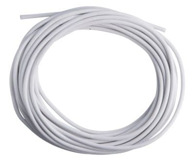 E-line plastkabel 2x0,75 - H03VV-F, vit rund u/j, 10m