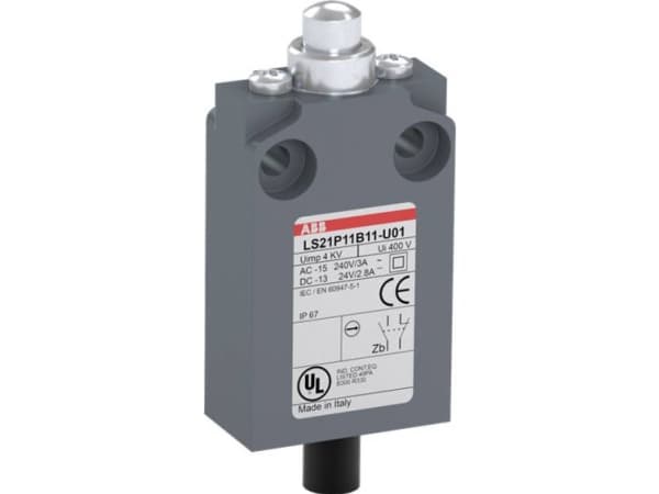 ABB LS21P11B11-U01 Slutstoppskontakt 400 V/AC Stämpel Tryckknappslut IP67 1 st