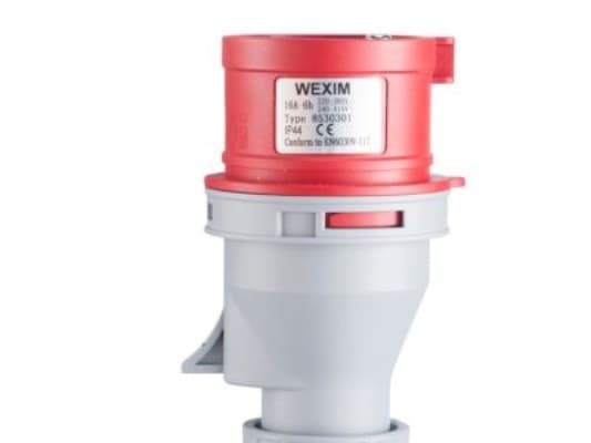 E-line stikprop CEE rød - 400V/16A, 5 pol. 6h, IP44