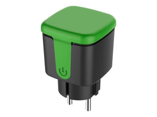 DELTACO SH-OP01 - Smart kontakt - trådlös - 802.11b/g/n - 2.4 Ghz - svart, grön