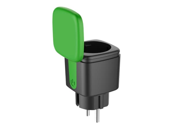 DELTACO SH-OP01 - Smart kontakt - trådlös - 802.11b/g/n - 2.4 Ghz - svart, grön