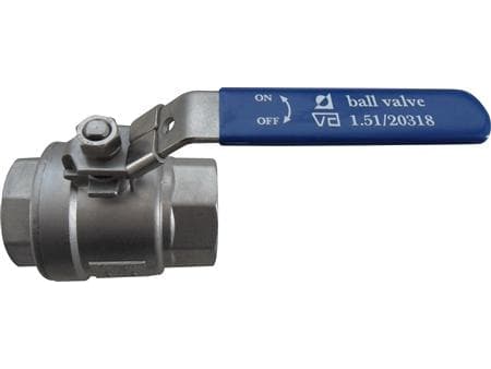1.1/4'' 2-delt kuglehane muffe/muffe rustfri 1.4408 VA-godkendt