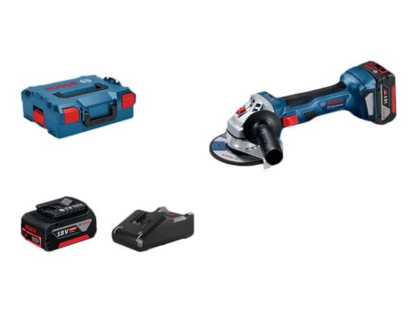 Bosch GWS 18V-7 Professional - Vinkelsliper - trådløs - 125 mm - 2 batterier - 18 V