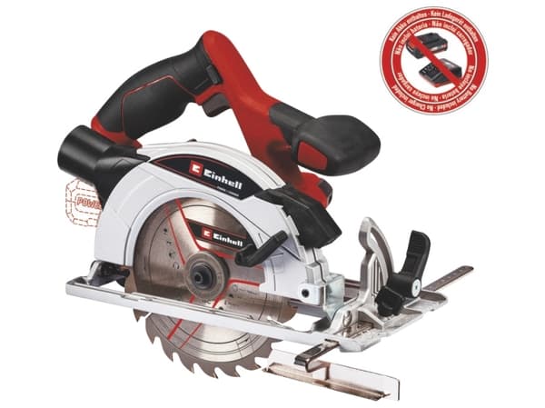 Einhell TE-CS 18/165-1 Li - Solo, Tre, Sort, Rød, Sølv, 16,5 cm, 4200 RPM, 5,4 cm, 2 cm - SOLO