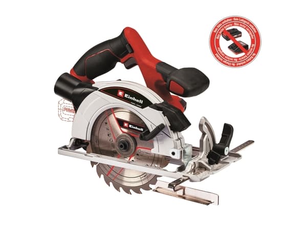 Einhell TE-CS 18/165-1 Li - Solo, Tre, Sort, Rød, Sølv, 16,5 cm, 4200 RPM, 5,4 cm, 2 cm - SOLO