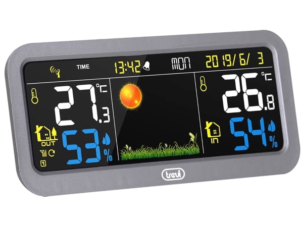Trevi ME 3P20 RC, Grå, Inne Termometer, Utendørs Barometer, Utendørs Barometer, Barometer, Hygrometer, Termometer, Barometer, Hygrometer, Termometer,